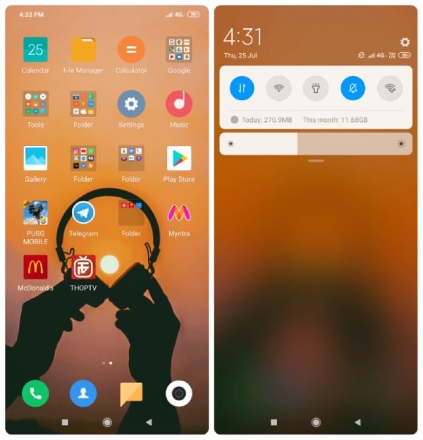 Giới thiệu giao diện điện thoại Xiaomi
